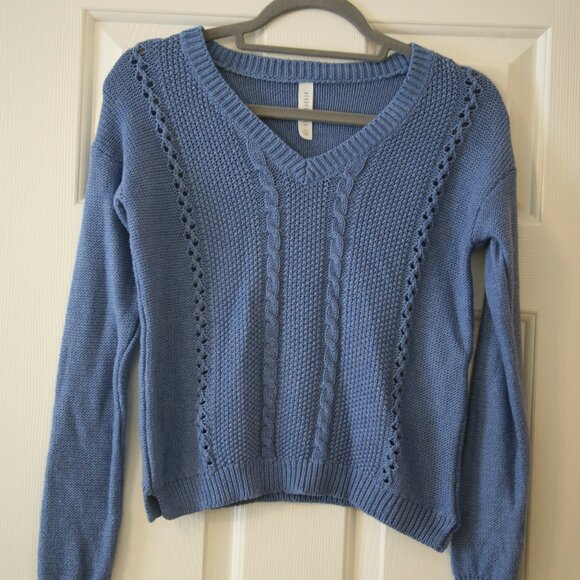 Aeropostale Women's V-Neck Sweater, Size XS, Blue - Picture 1 of 3